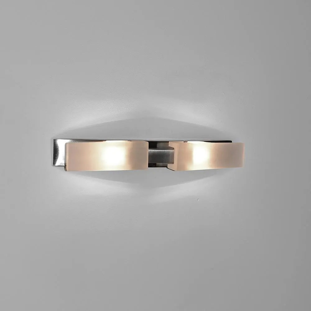 Netlighting (0037 007) Arco Wall 2 Light G9 Satin Nickel in Grey 2