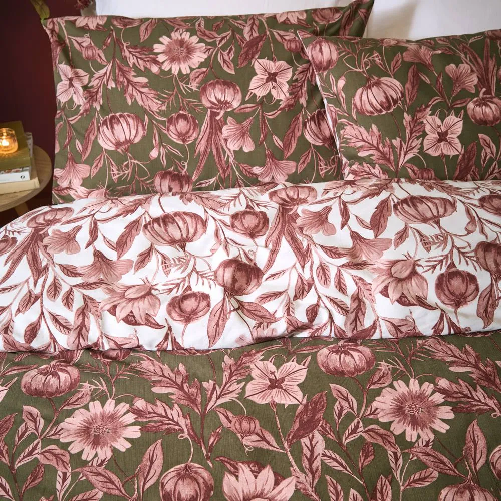 Wylder Autumn Garden Reversible Duvet Cover Set in Rose 2