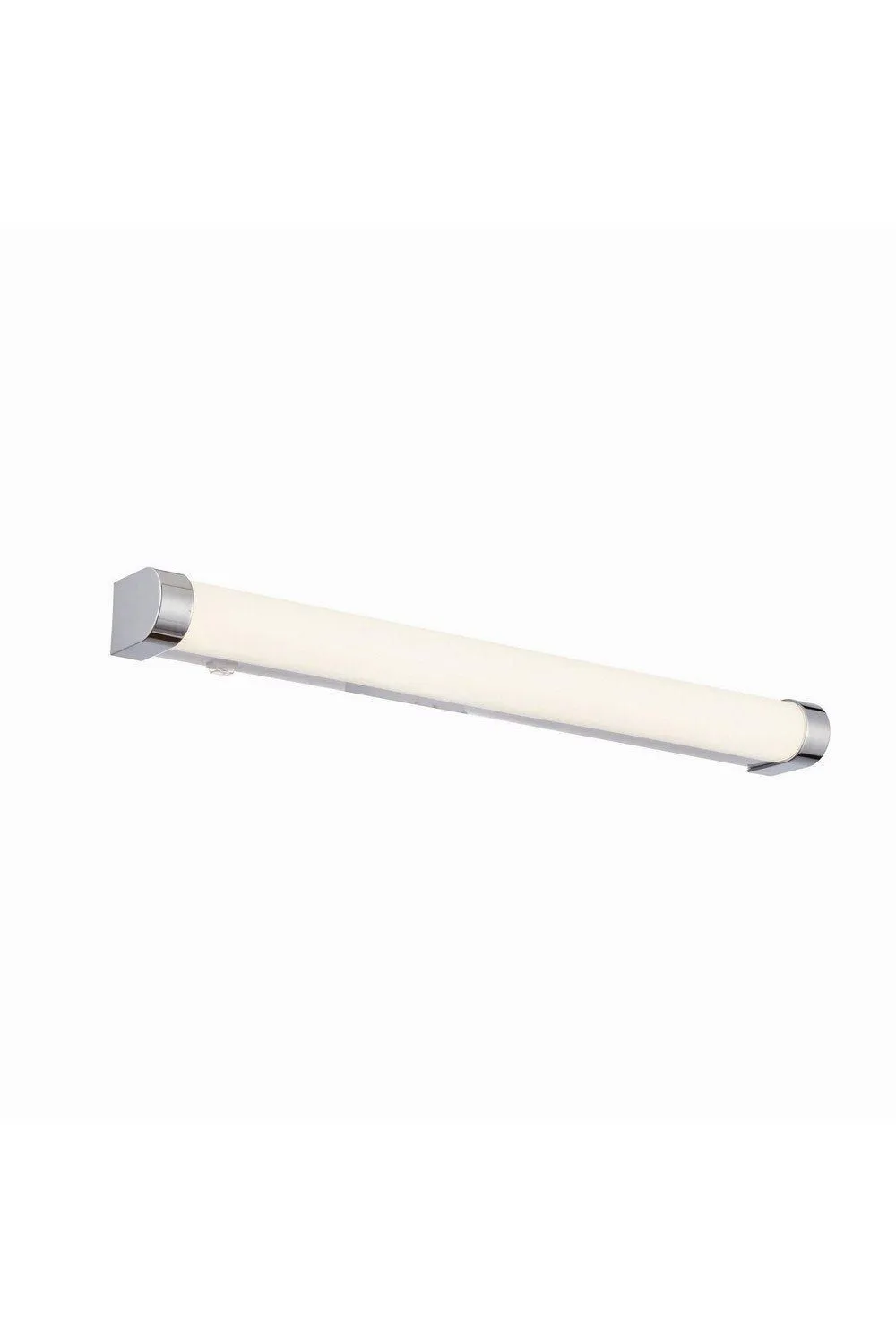 Netlighting Moda LED 1 Light Bathroom Wall White Ribbed Chrome Abs Plastic IP44