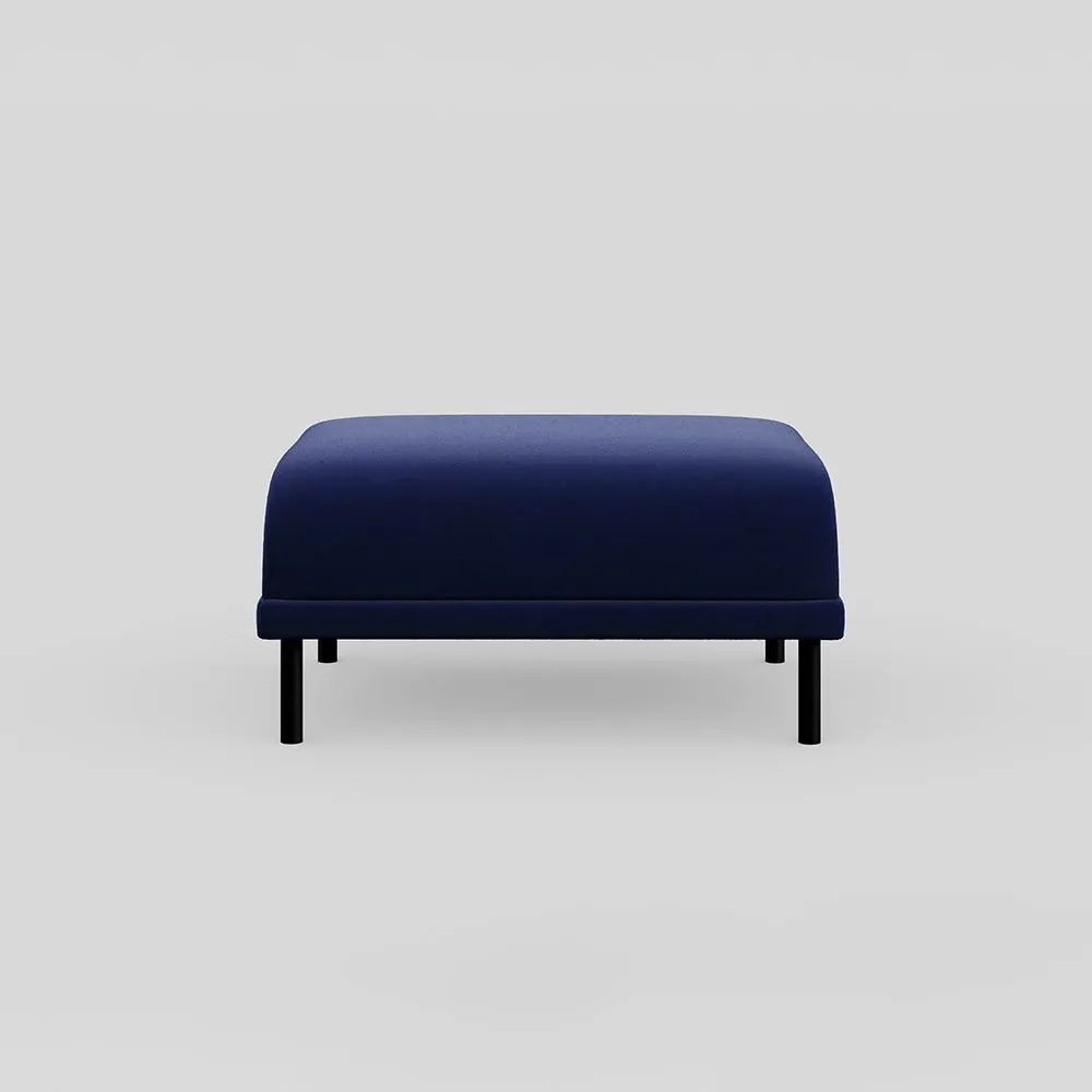 Heal's Harri Footstool Smart Luxe Velvet Midnight 1