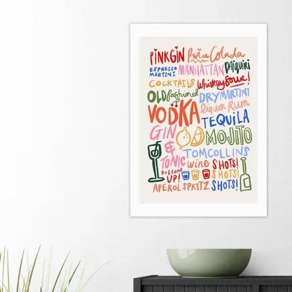 East End Prints Cocktails Print 1