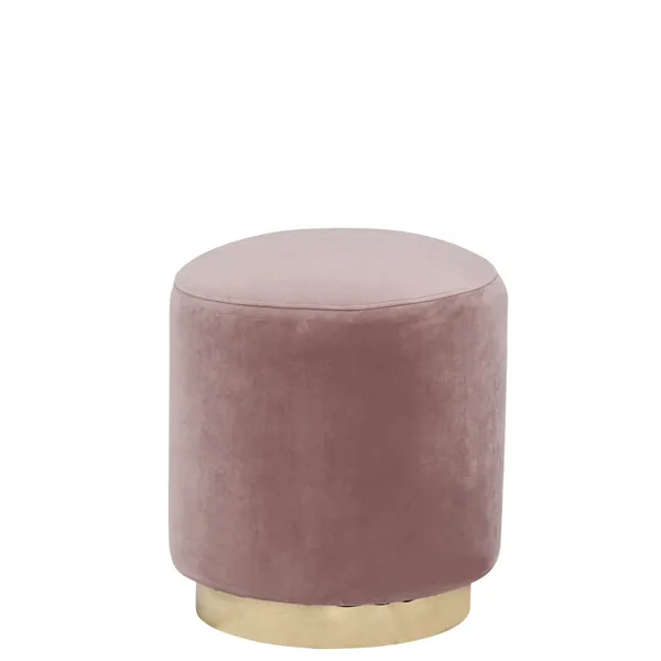 Small Velvet Stool  Dusty Pink