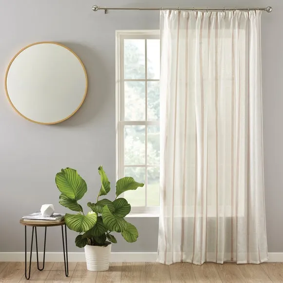 Boucle Stripe Tape Top Single Voile Panel 2