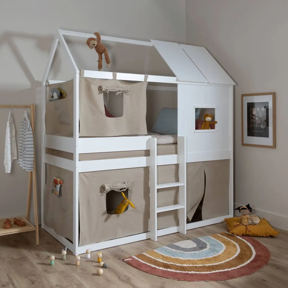 Nöa and Nani Luka Treehouse Midsleeper Bed in White 4