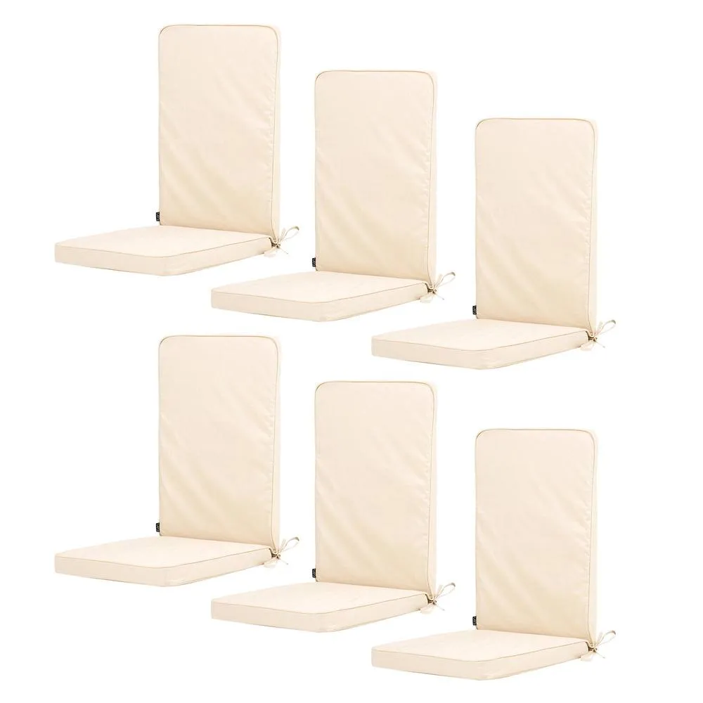 icon 6-Pack Outdoor Garden Seat Pads in Stone