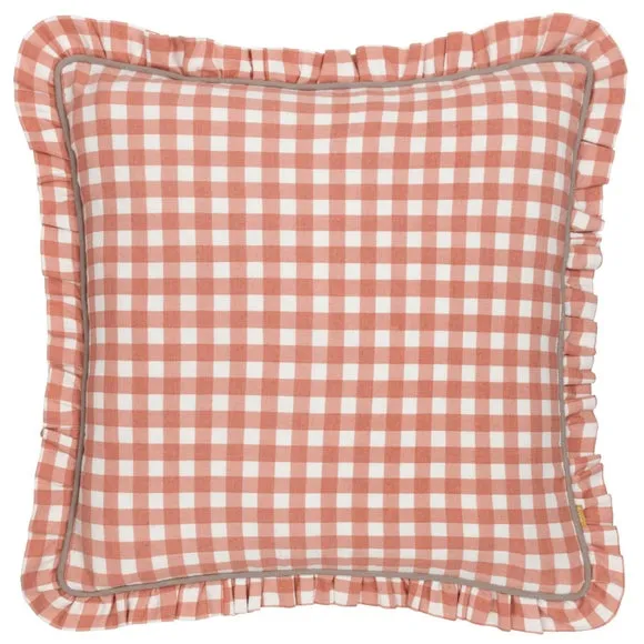 Furn. Maude Gingham Cotton Square Cushion 3