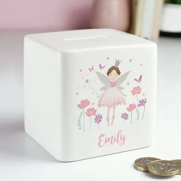Personalised Fairy Princess Ceramic Money Box 3