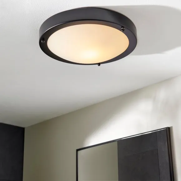 Pluto Bathroom Flush Ceiling Light 1