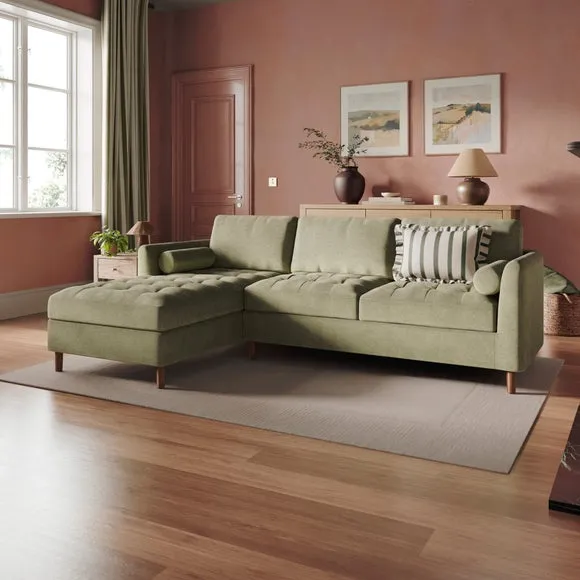 Max Soft Tonal Chenille Corner Storage Sofa Bed 2