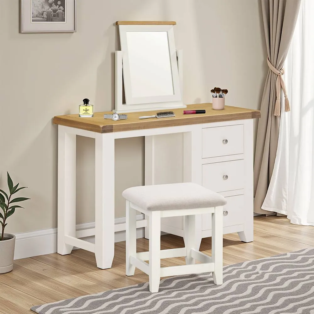 Seconique Windsor 3 Drawer Dressing Table Set - Ivory