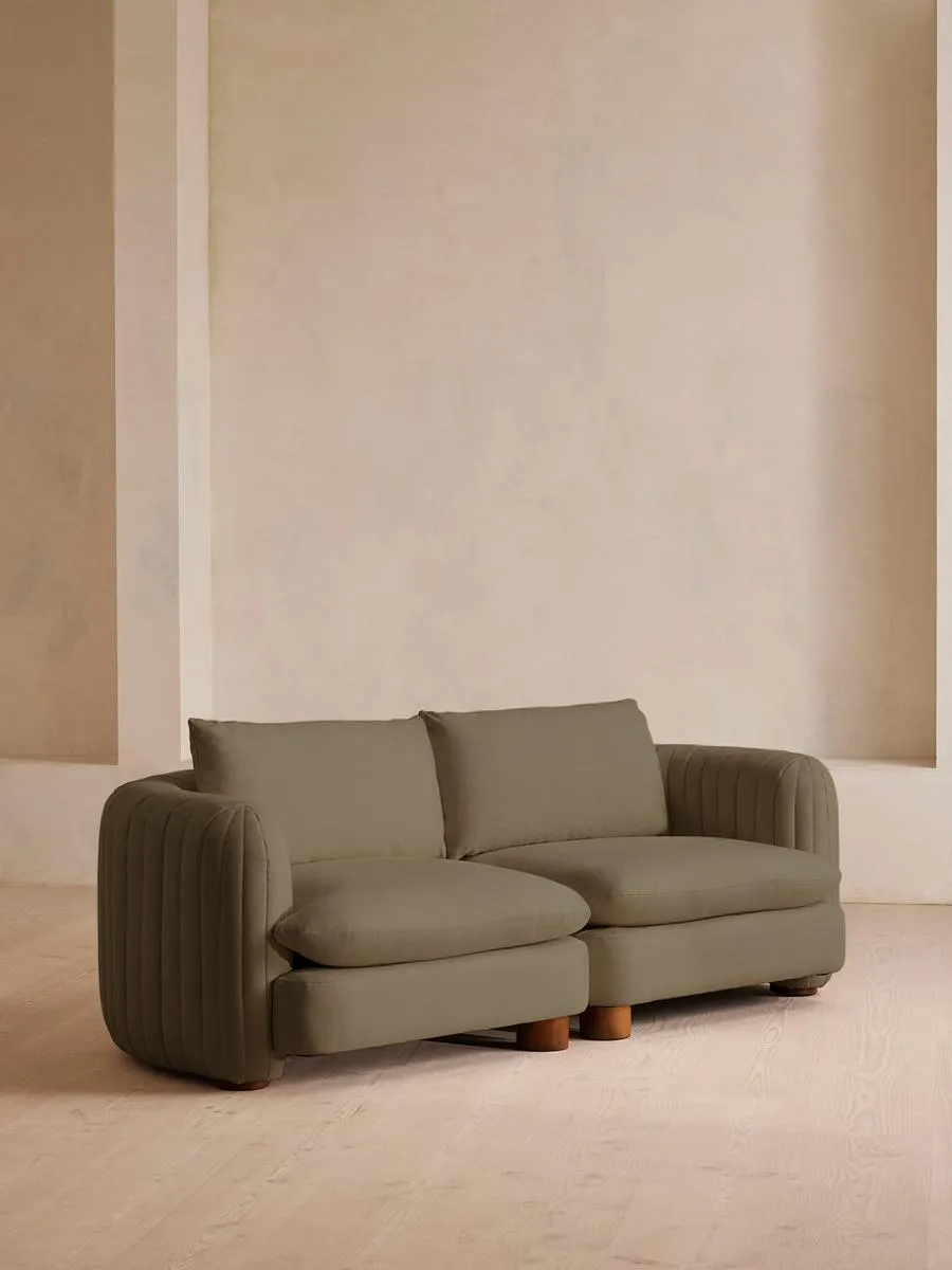Vivienne Deeper Sit Modular Sofa, Three Seater, Linen, Sage
