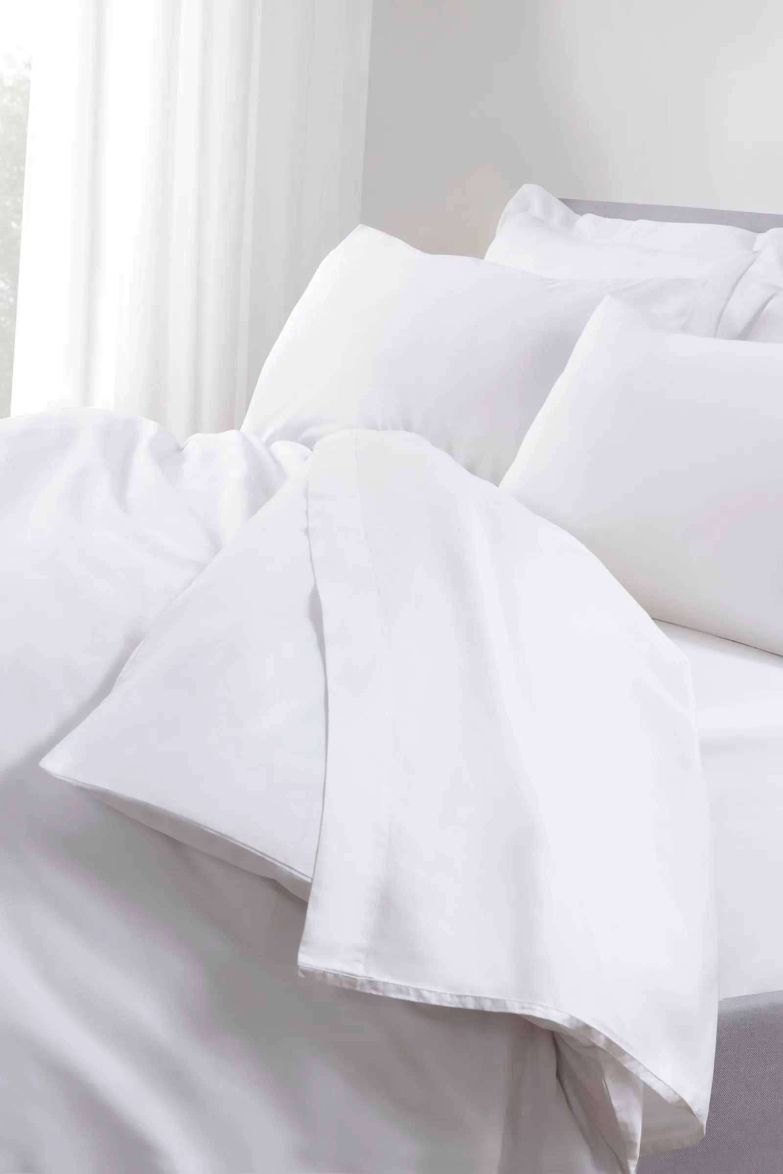 The Linen Consultancy 'TLC 5 Star Hotel Concept' 500TC Cotton Sateen Flat Sheet in White