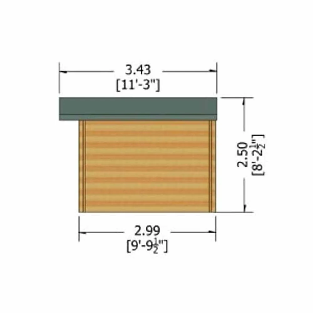 Shires Hale 28 mm Log Cabin 12 x 12 Feet in Brown 4