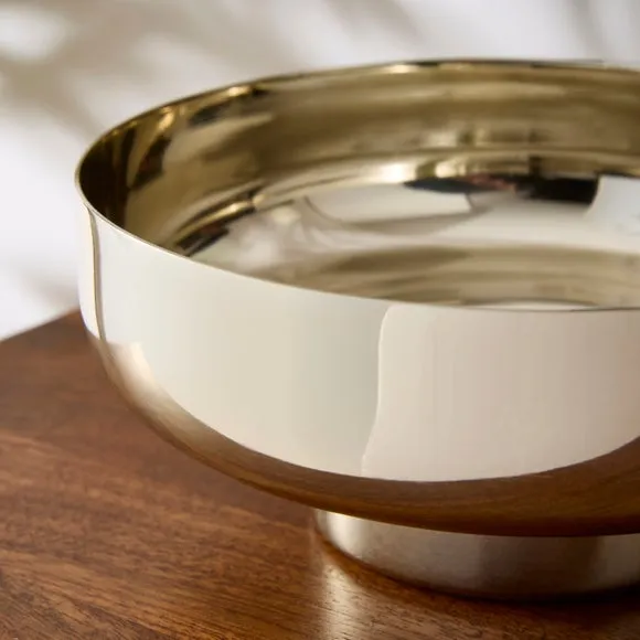 Gold Footed Metal Bowl 2