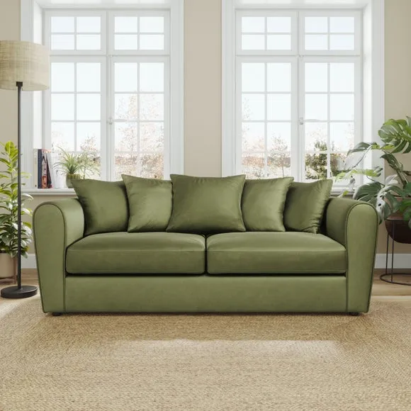 Blake Curved Arm Opulent Velvet 3 Seater Sofa 1