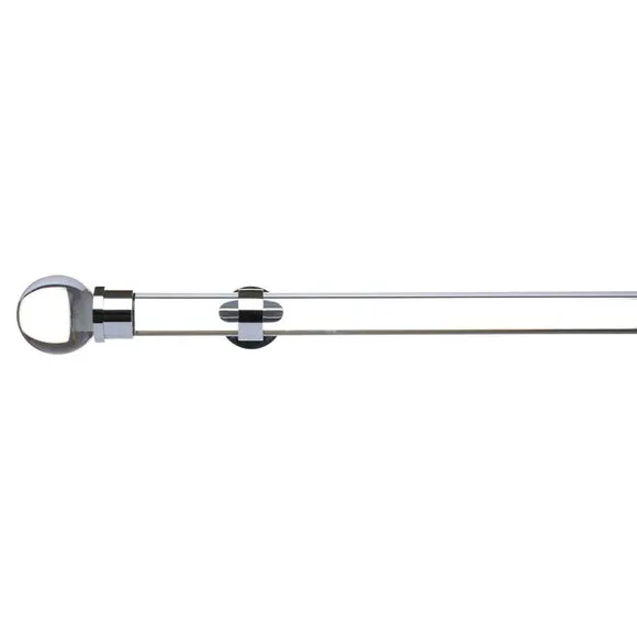 Atlanta Acrylic Curtain Pole with Rings 3
