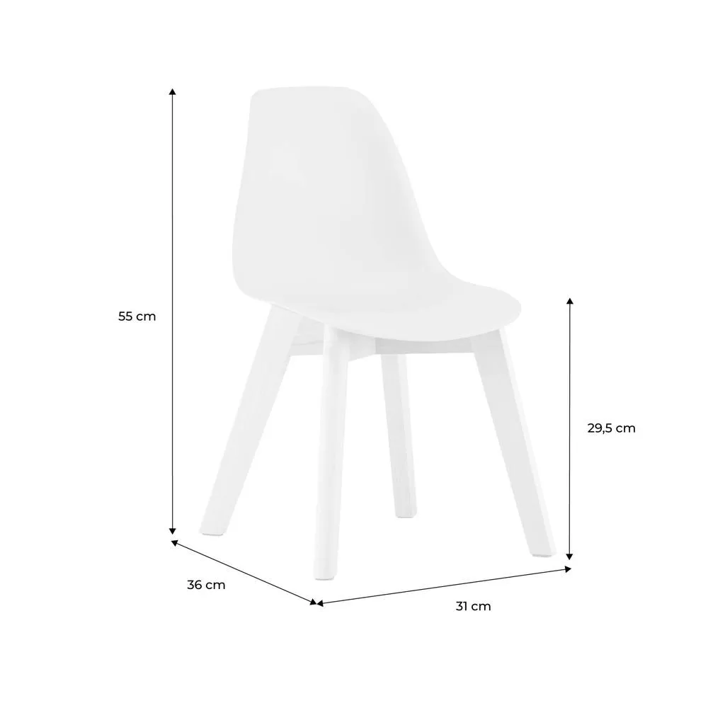 sweeek Set of 2 children's chairs Scandinavian style with beech wood in Mustard 5