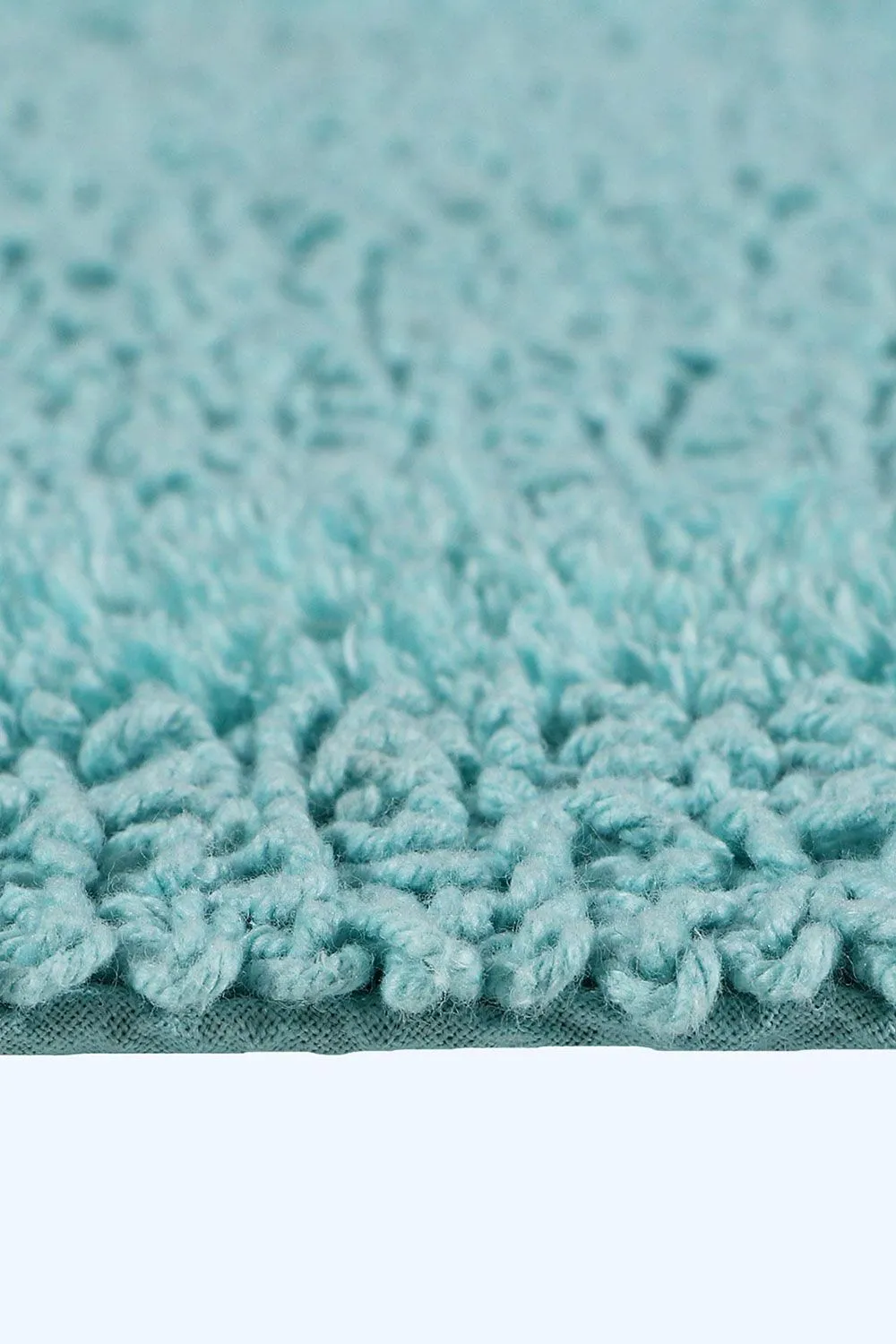 Homescapes Luxury Square Bath Mat 1600GSM 100% Cotton Reversible Shower Mat, 50cm in Aqua 4