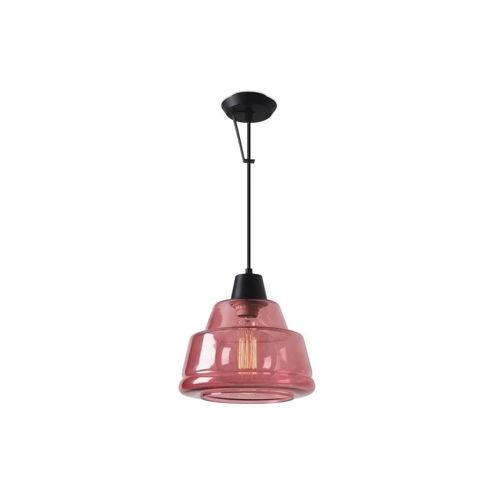 Netlighting 1 Light Wall Dome Ceiling Pendant Magenta E27 Special Offer