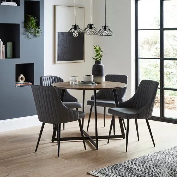 Shea Set of 2 Dining Chairs, Faux Leather 2