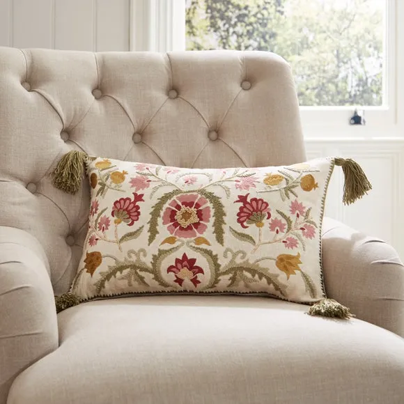 Churchgate Dadlington Floral Embroidery Cushion