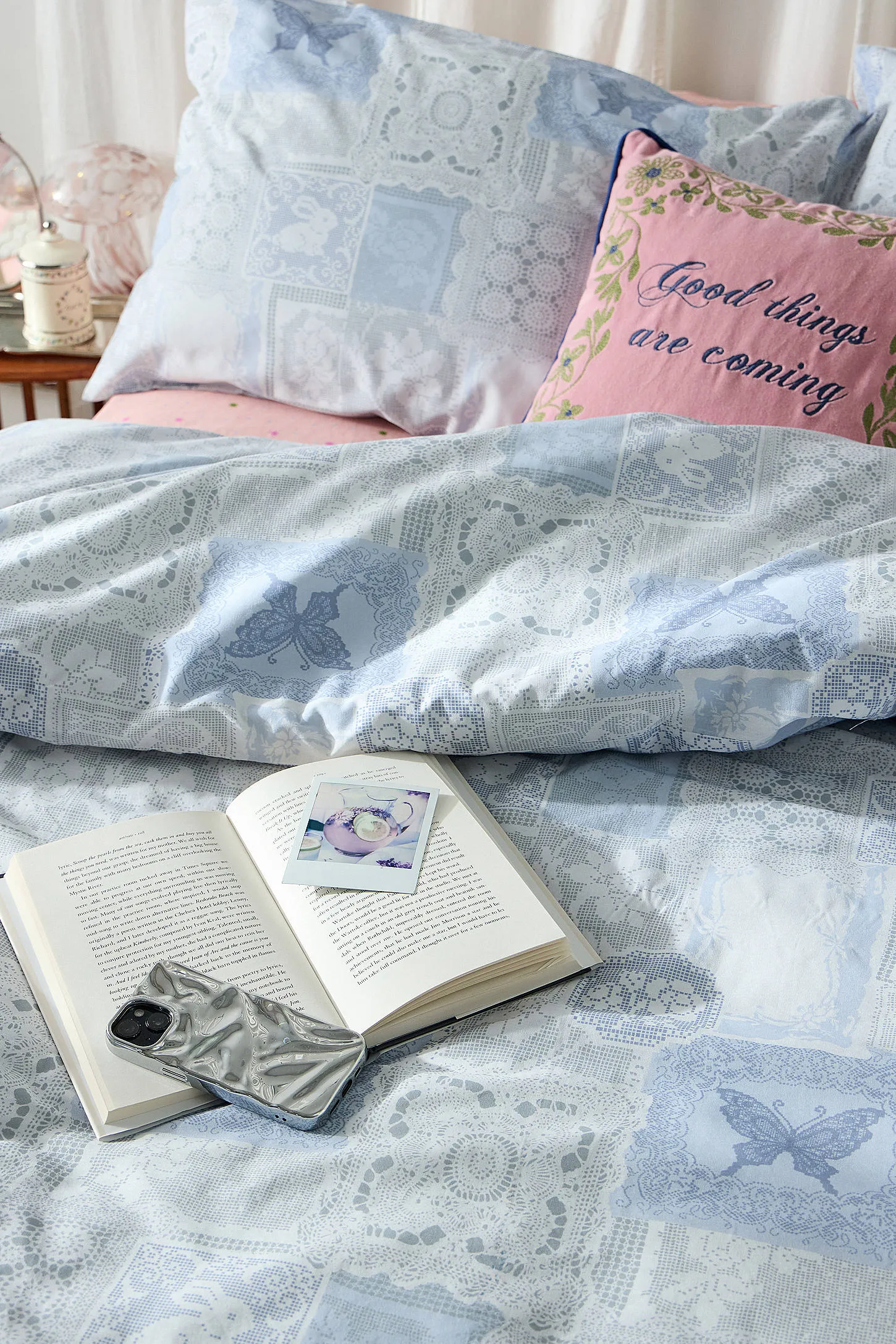 Dottie Lace Duvet Set - White 2