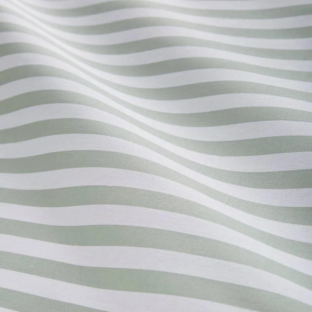 Portfolio Home Pencil Stripe Duvet Cover Set in Green 3