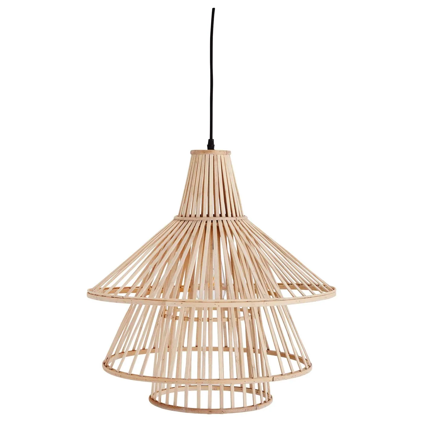 Tiered Bamboo Pendant, Natural