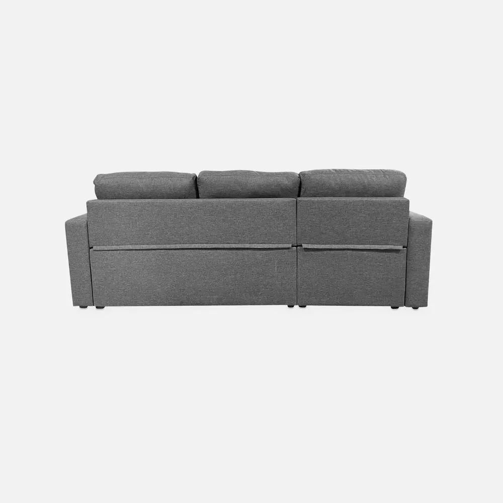 sweeek 3-seater Compact Reversible Corner Sofa Bed in Dark Grey 3