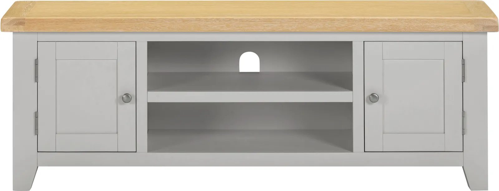 Seconique Windsor Straight TV Unit (Fully Assembled) in Light Grey 3