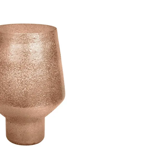 Opulent Tall Curved Metallic Glass Vase 3