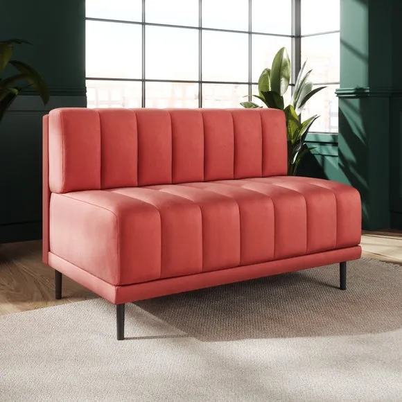 Amali Long Dining Bench, Matte Plush Velvet 2