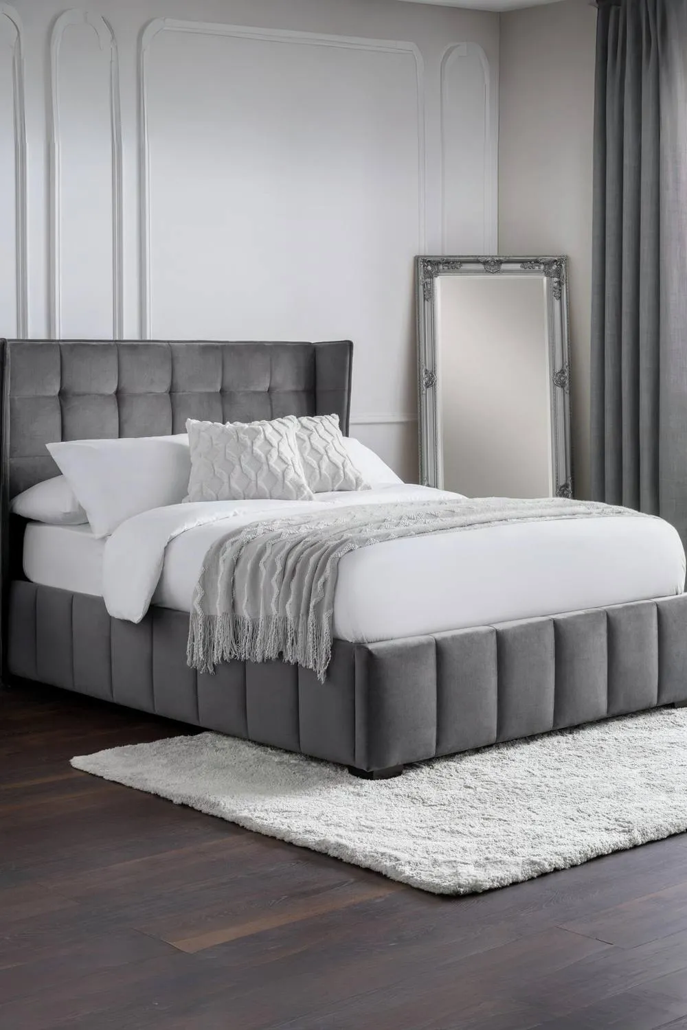 Julian Bowen Gatsby Upholstered Bed in Grey 1