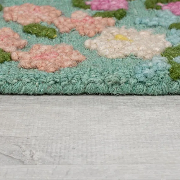 Country Garden Floral Wool Rug 4