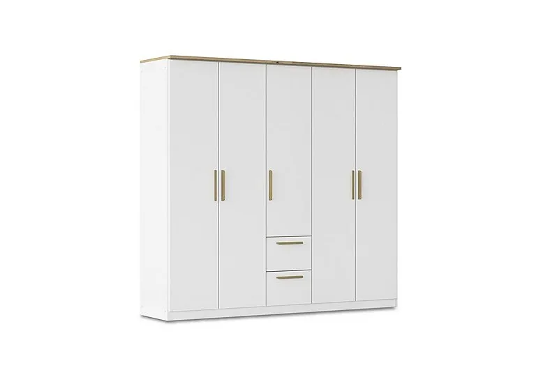 Flavia 226 cm 5 Door Decor Combi Hinged Wardrobe