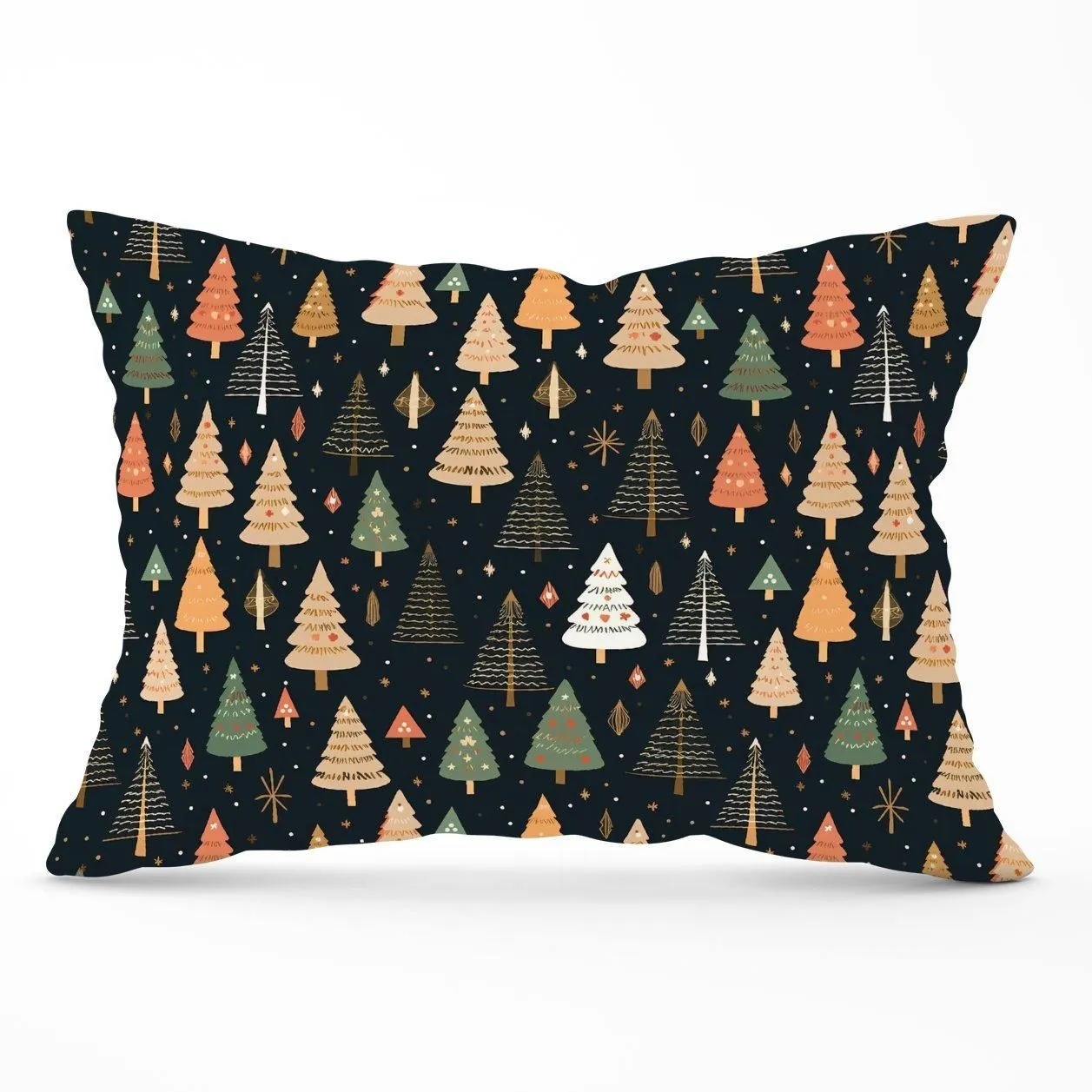 Warren Reed - Designer Boho Inspired Christmas Trees Cushions in Green