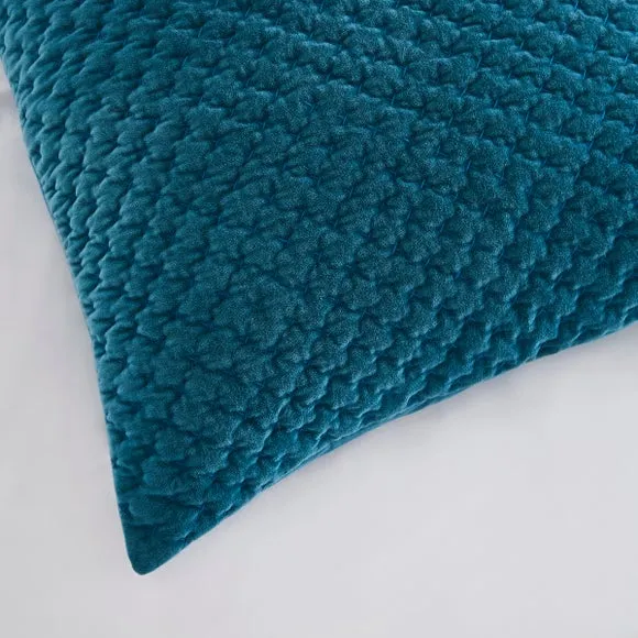 Dorma Genevieve Teal Continental Square Pillowcase 2