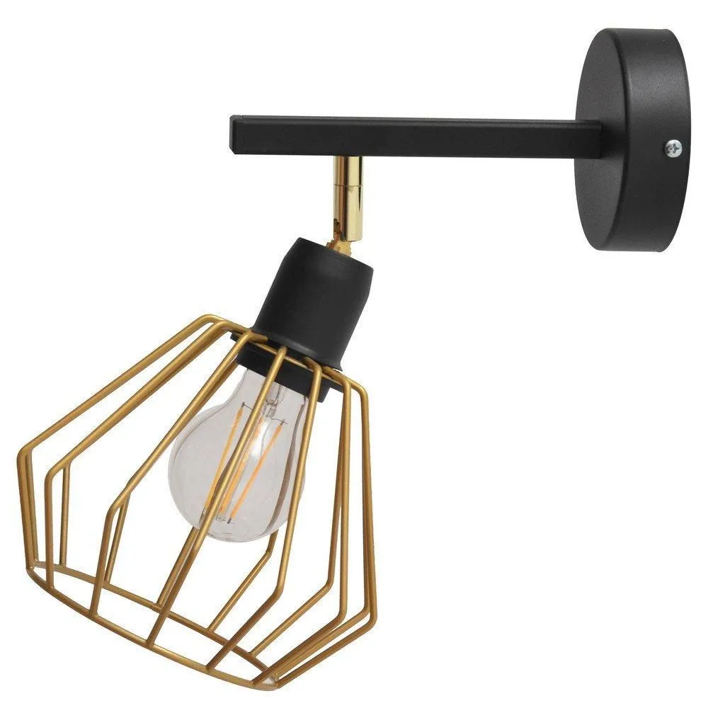 Netlighting Agat Wall Lamp Black Gold 30cm