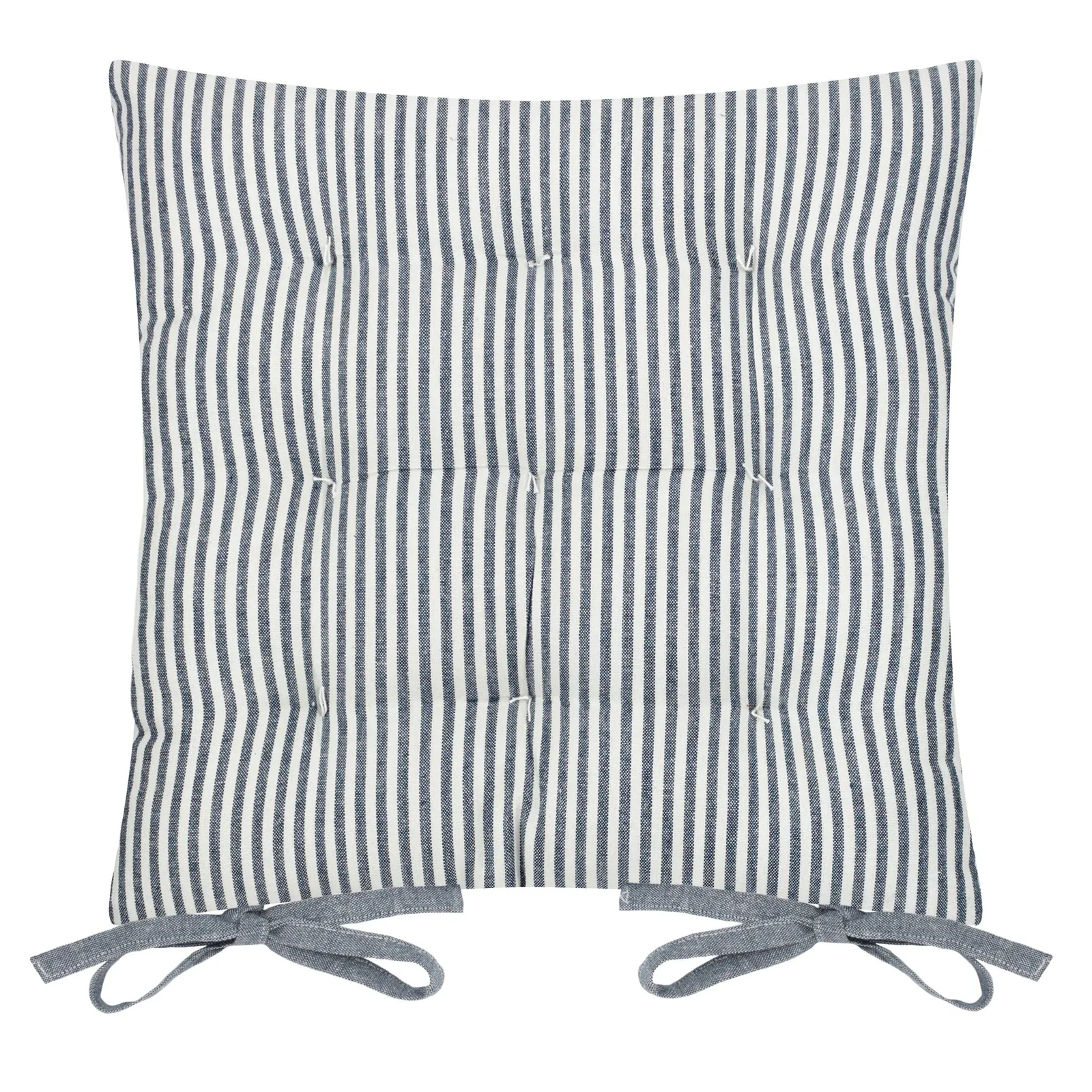Yard Hayle Striped 100% Cotton Seat Pads - 2 Pack in Navy 4