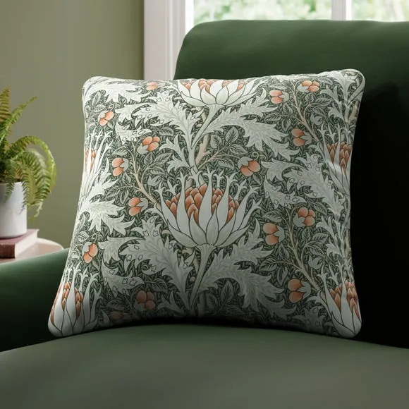 William Morris At Home Artichoke Velvet Made to Order Cushion Cover 1