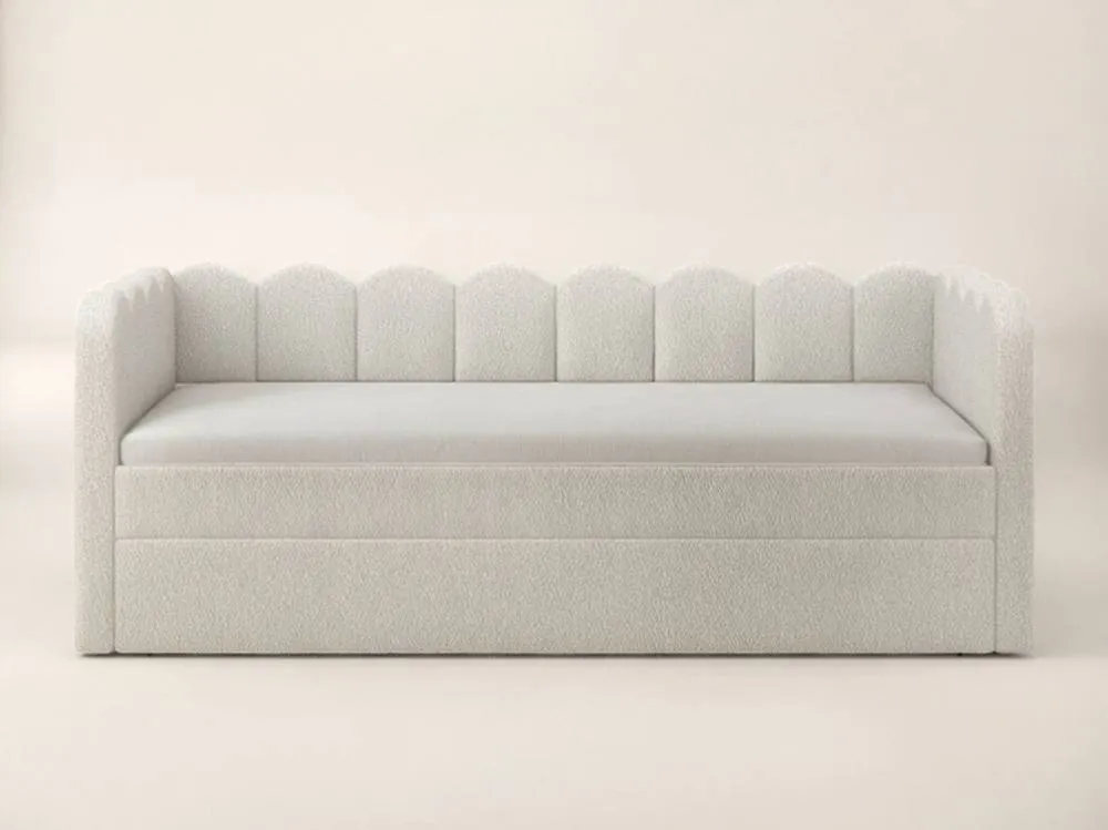 Flair Esme Cloud Fabric Day Bed with Trundle in Beige 4