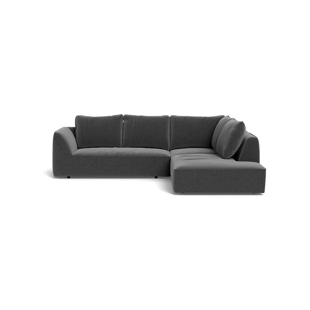 Heal's Morven Right Hand Facing Large Corner Sofa Melton Wool Granite 1