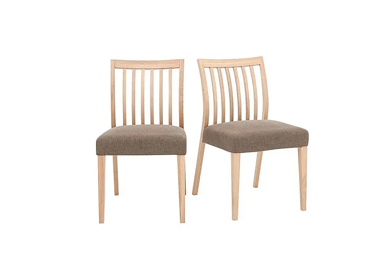 Duplex Pair of Low Slatted-Back Dining Chairs - Black