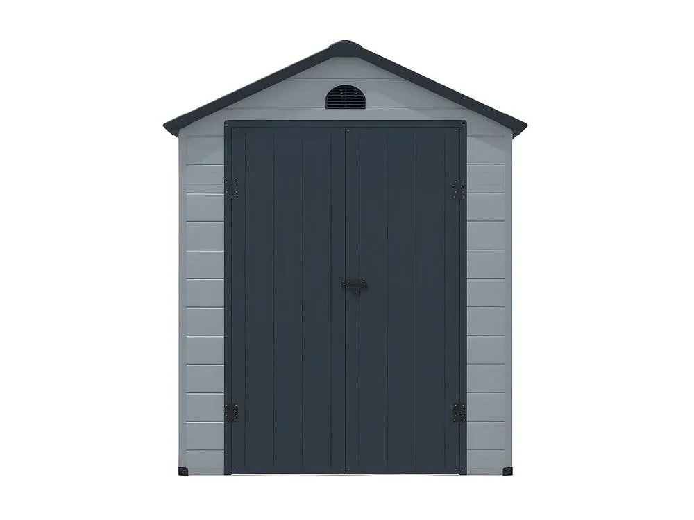 Vente-unique Grey Resin Garden Shed - 5.32 M² - CESIO in Light Grey 6