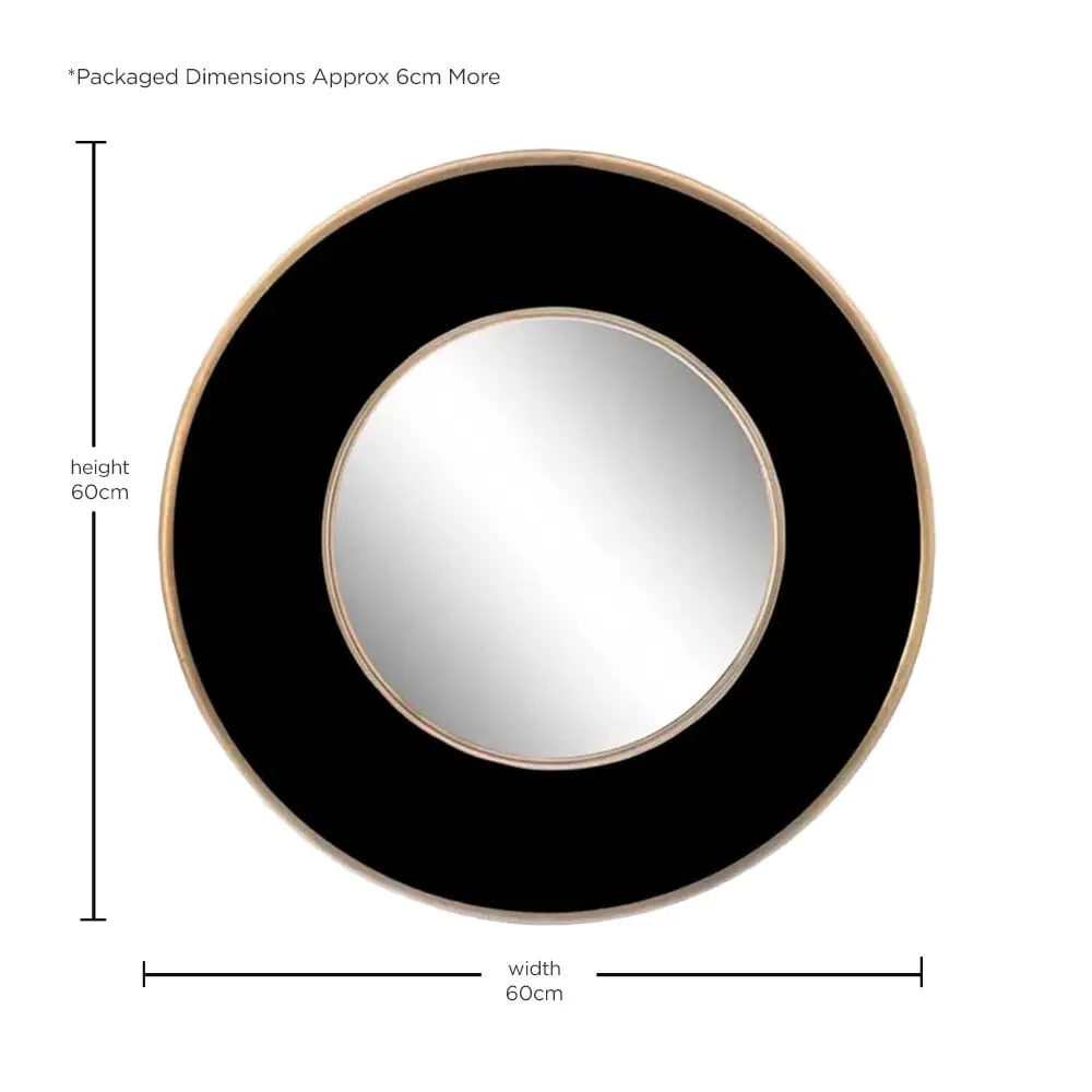 Black Round Mirror, Round Metal | Barker & Stonehouse 2