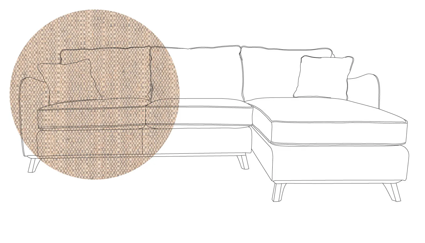 Heal's Ravello Right Hand Corner Sofa Broad Weave Pebble