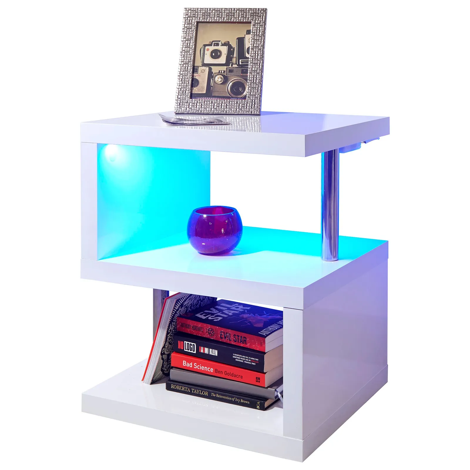 Polar LED Side Table White