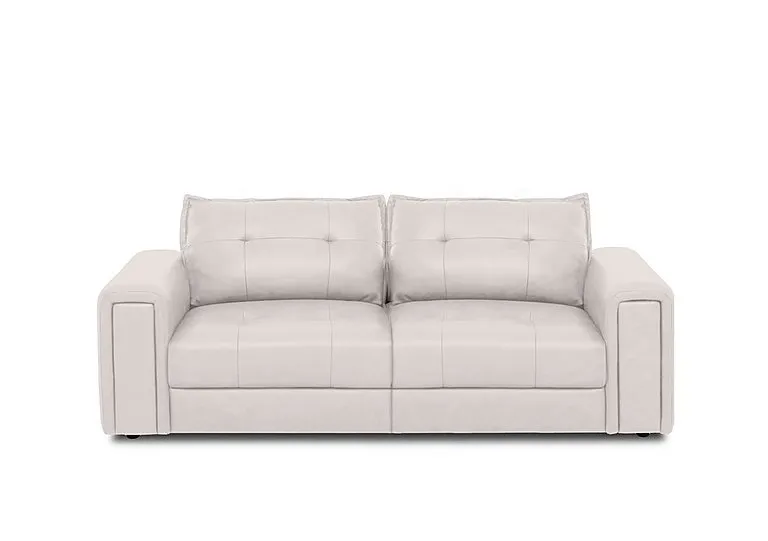 Goliath 3 Seater Leather Sofa - Cotton
