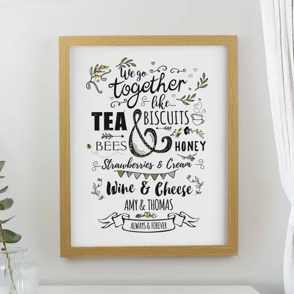 Personalised We Go Together Poster Frame 1