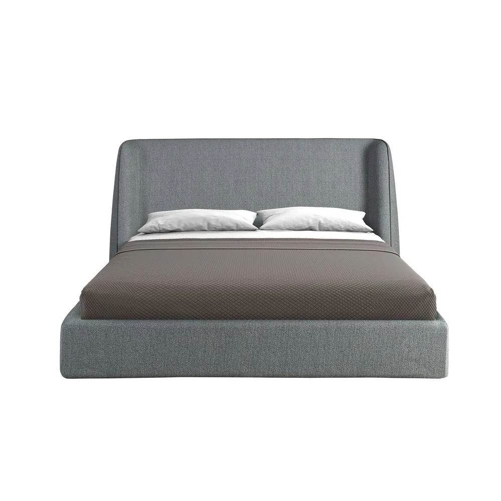 Angel Cerda Dark Grey Upholstered Double Bed 2